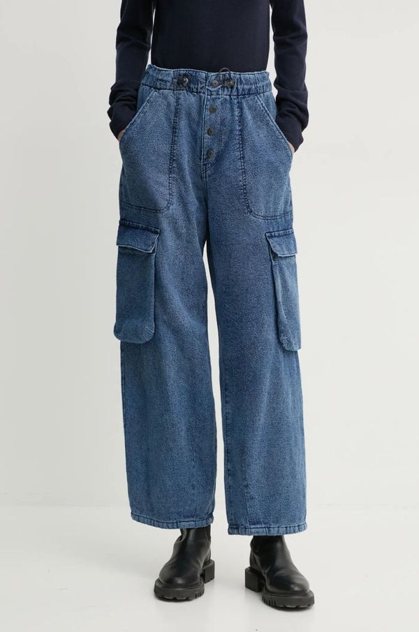 G-Star Raw Pamučne hlače G-Star Raw ravni kroj, visoki struk, D25321-D759