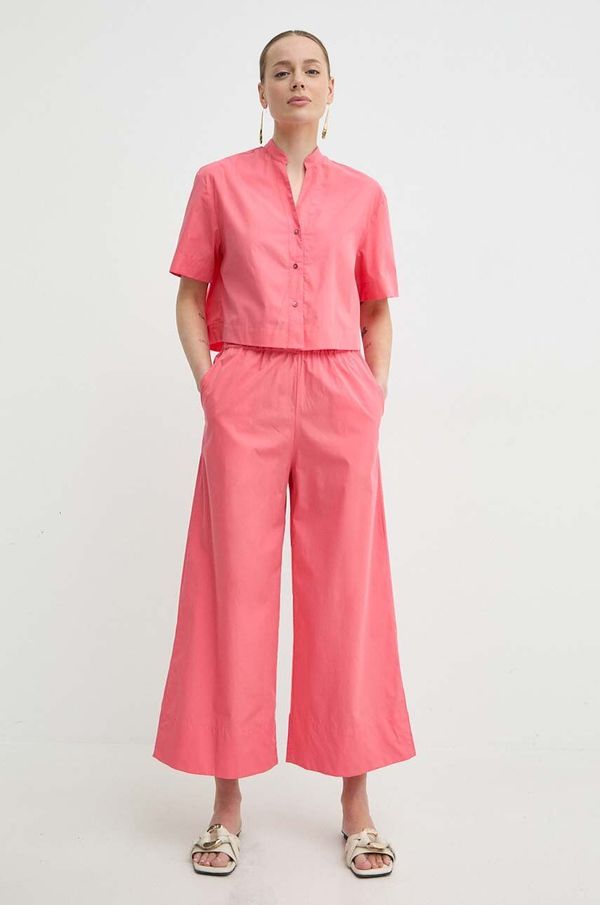 Max&Co. Pamučne hlače MAX&Co. boja: narančasta, široke, visoki struk, 2416131024200