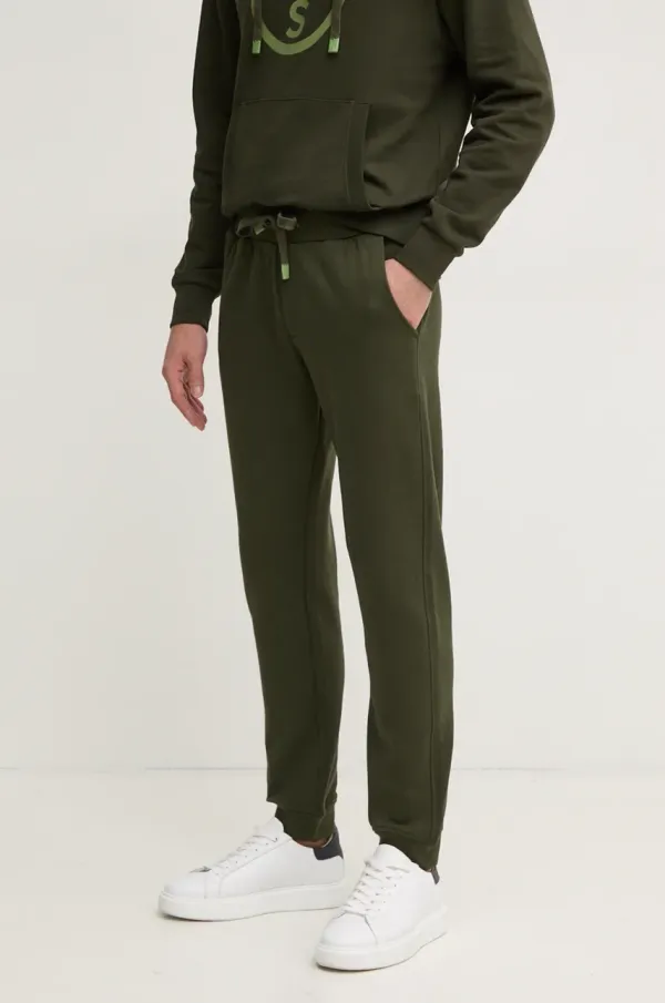 North Sails Pamučne hlače North Sails boja: zelena, bez uzorka, 673115