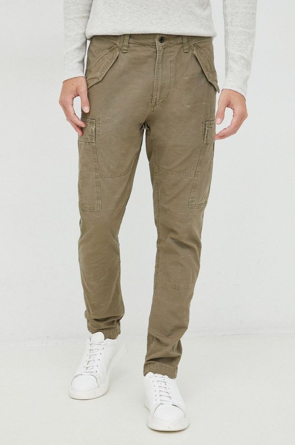 Polo Ralph Lauren Pamučne hlače Polo Ralph Lauren za muškarce, boja: zelena, cargo kroj