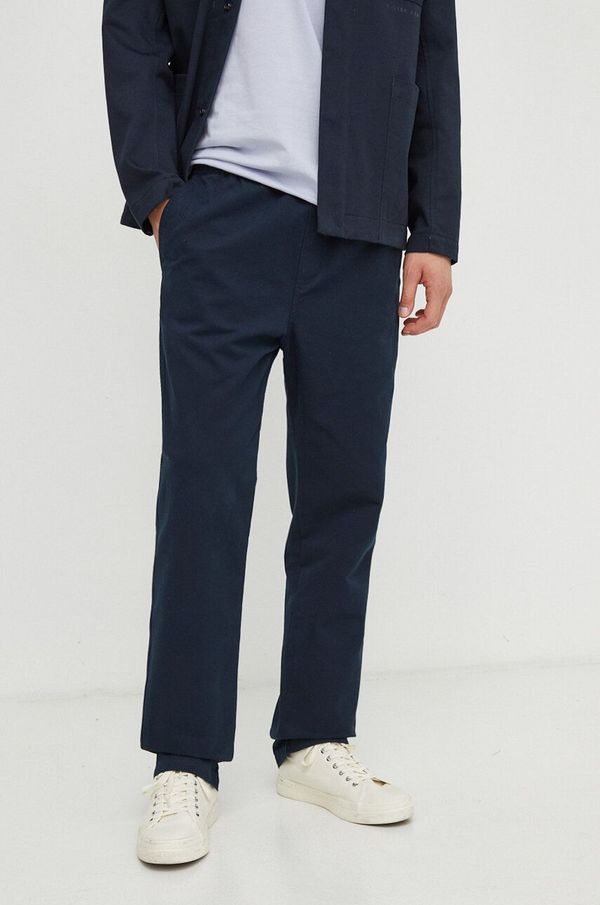 Samsoe Samsoe Pamučne hlače Samsoe Samsoe boja: crna, ravni kroj