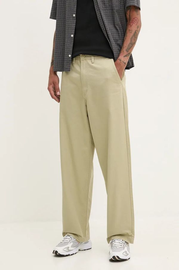 Vans Pamučne hlače Vans boja: zelena, chinos kroj, VN000HZDD3Z1