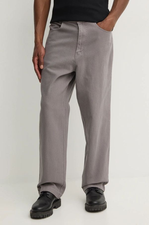 Zoo York Pamučne hlače Zoo York boja: siva, ravni kroj, 60010001