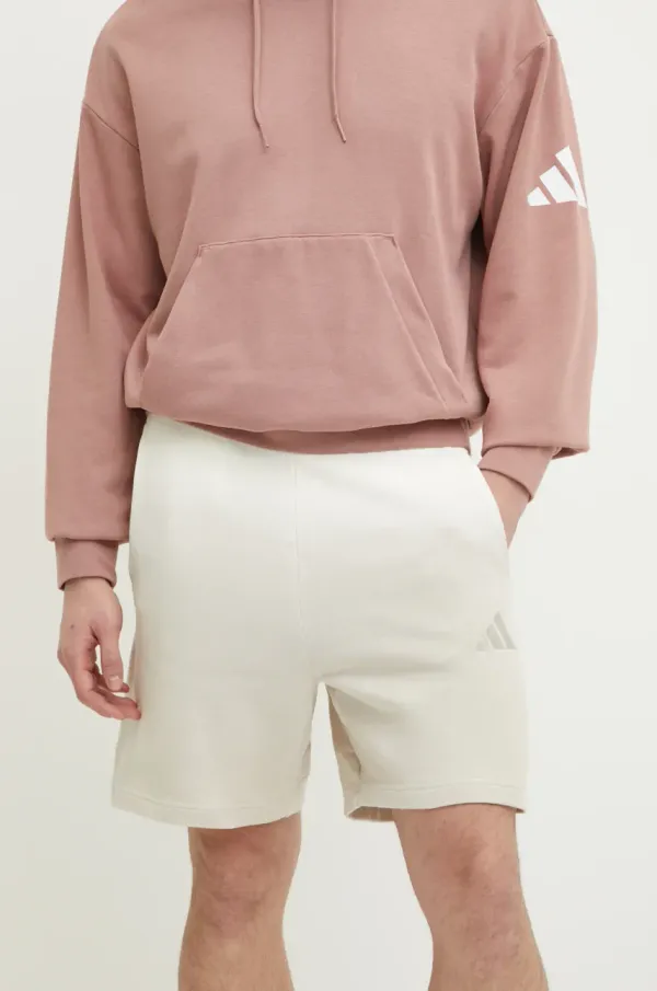 adidas Pamučne kratke hlače adidas ALL SZN Dip Dye za muškarce, boja: bež, JL9576