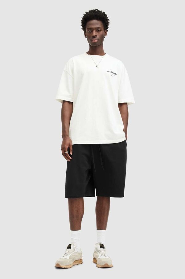 AllSaints Pamučne kratke hlače AllSaints HAYDON boja: crna, M003TA