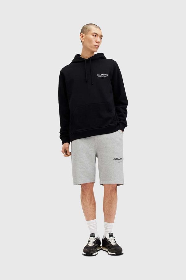 AllSaints Pamučne kratke hlače AllSaints UNDRGRND SWEATSHORT boja: siva, M002TC