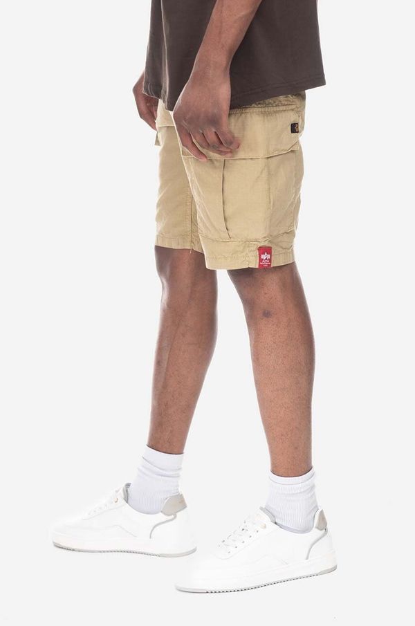 Alpha Industries Pamučne kratke hlače Alpha Industries Ripstop Jogger Short boja: bež, 106250.14-beige