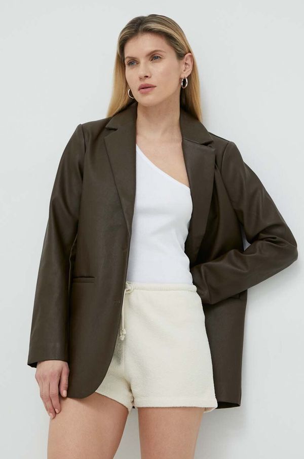 American Vintage Pamučne kratke hlače American Vintage boja: bež, glatki materijal, visoki struk