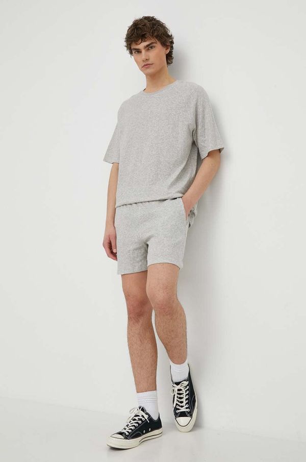 American Vintage Pamučne kratke hlače American Vintage SHORT boja: siva, melanž, MRUZ09AE24
