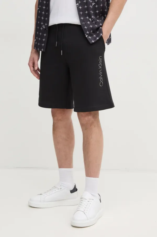 Calvin Klein Pamučne kratke hlače Calvin Klein boja: crna, K10K114121
