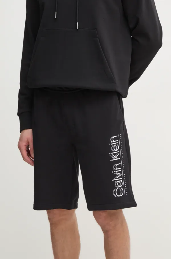 Calvin Klein Pamučne kratke hlače Calvin Klein boja: crna, K10K114122