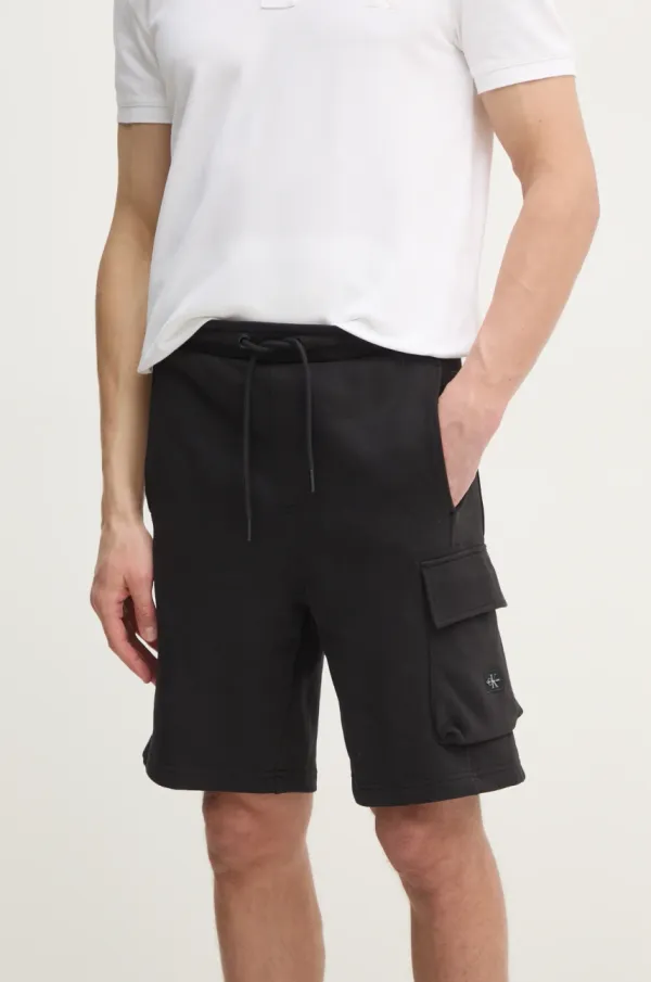Calvin Klein Jeans Pamučne kratke hlače Calvin Klein Jeans boja: crna, J30J327284