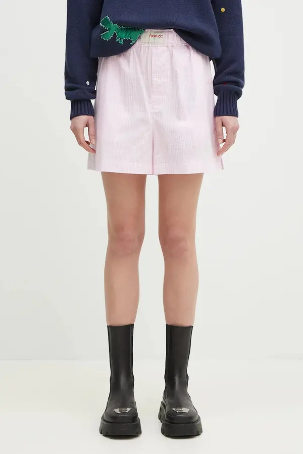 Fiorucci Pamučne kratke hlače Fiorucci Gingham Logo