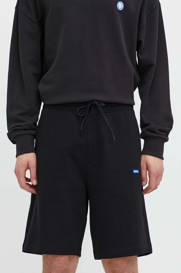 Hugo Blue Pamučne kratke hlače Hugo Blue boja: crna