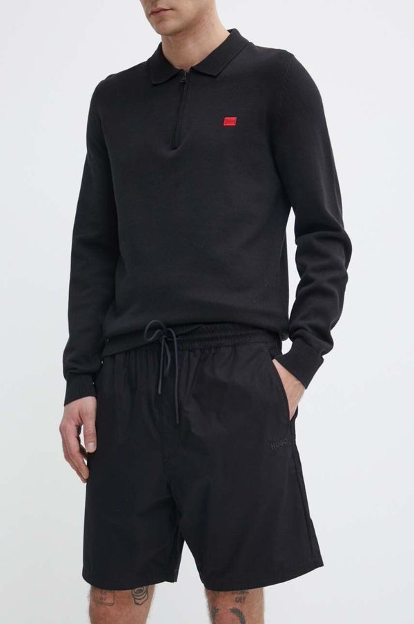 Hugo Pamučne kratke hlače HUGO boja: crna, 50510596
