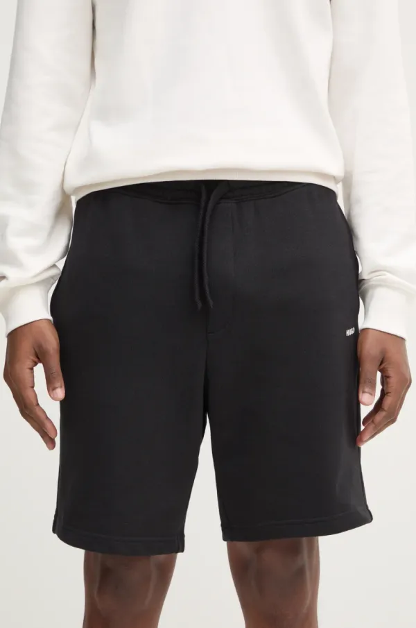 HUGO Pamučne kratke hlače HUGO boja: crna, 50530696