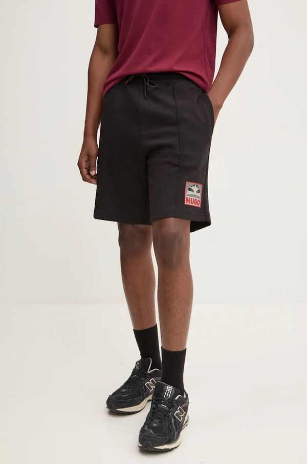 Hugo Pamučne kratke hlače HUGO x RACING BULLS boja: crna, 50530340