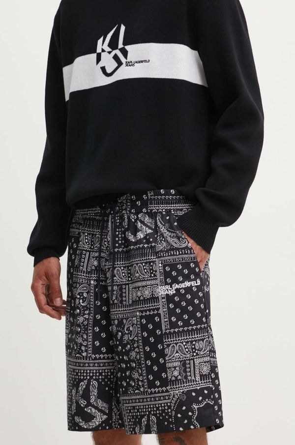 Karl Lagerfeld Jeans Pamučne kratke hlače Karl Lagerfeld Jeans boja: crna, 245D1003