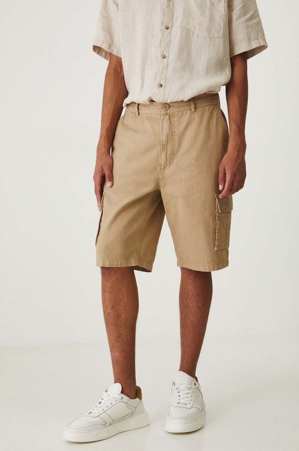 Medicine Pamučne kratke hlače Medicine za muškarce, boja: bež