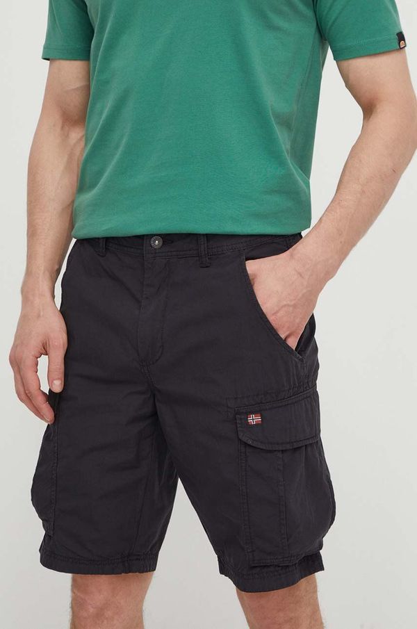 Napapijri Pamučne kratke hlače Napapijri Noto 2.0 boja: crna, NP0A4HOQ0411