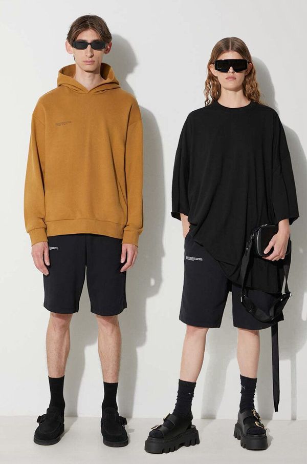 PANGAIA Pamučne kratke hlače Pangaia boja: crna, bez uzorka