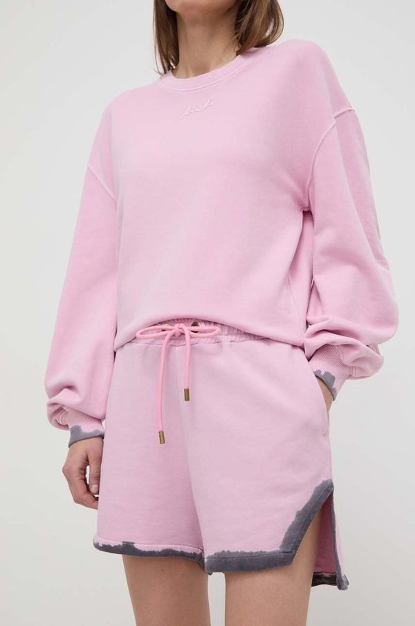 Pinko Pamučne kratke hlače Pinko boja: ružičasta, bez uzorka, visoki struk