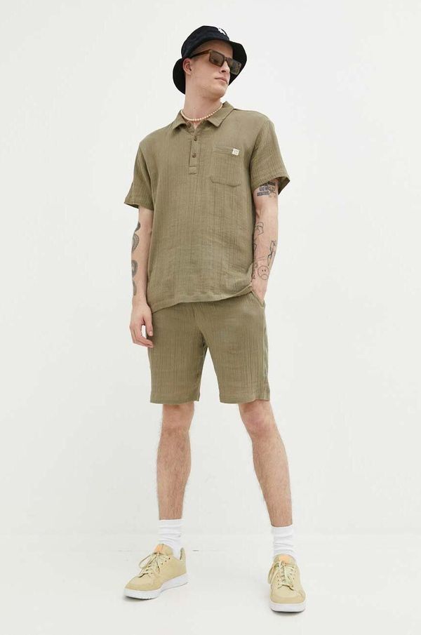 Protest Pamučne kratke hlače Protest boja: zelena