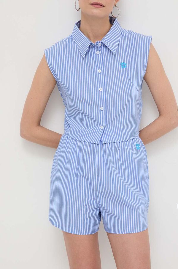 Silvian Heach Pamučne kratke hlače Silvian Heach s uzorkom, visoki struk