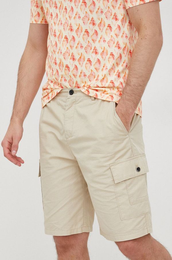 Sisley Pamučne kratke hlače Sisley za muškarce, boja: bež