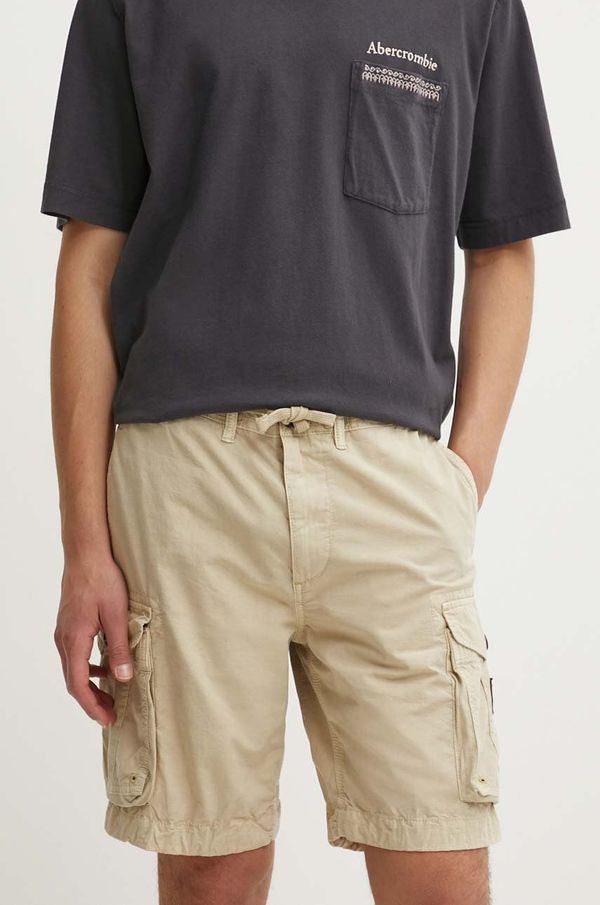 Superdry Pamučne kratke hlače Superdry boja: bež