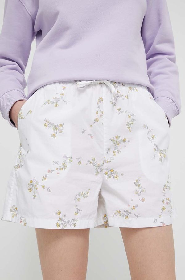 Tommy Jeans Pamučne kratke hlače Tommy Jeans boja: bež, bez uzorka, visoki struk