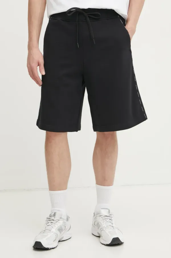 Versace Jeans Couture Pamučne kratke hlače Versace Jeans Couture za muškarce, boja: crna, 78GAD3B1 F0010