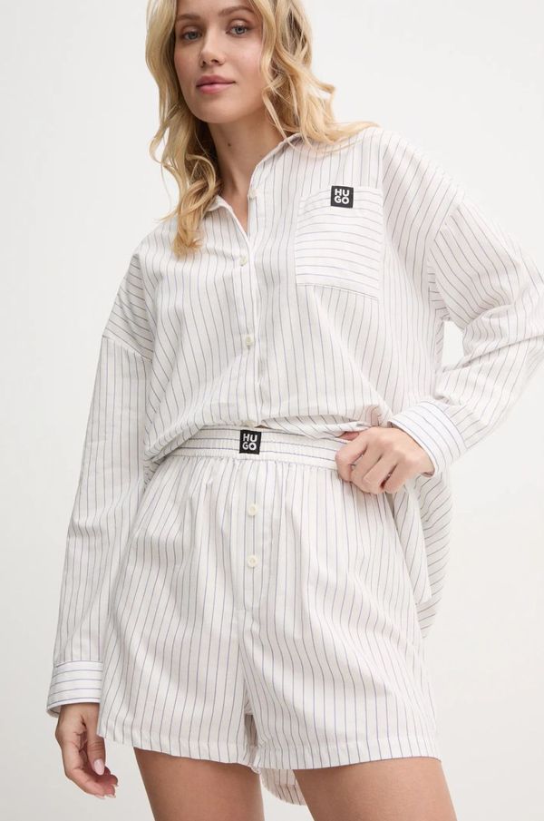 Hugo Pamučne kratke hlače za plažu HUGO boja: bijela, pamučna, 50531657