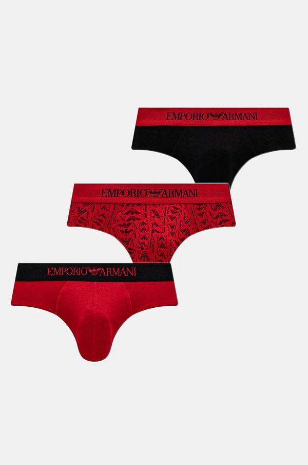 Emporio Armani Underwear Pamučne slip gaćice Emporio Armani Underwear boja: crvena, 111624 4F722