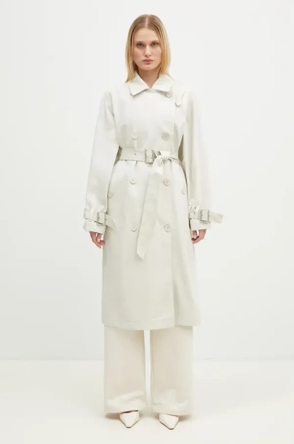 Lacoste Pamučni baloner Lacoste boja: bež, za prijelazno razdoblje, BF4642