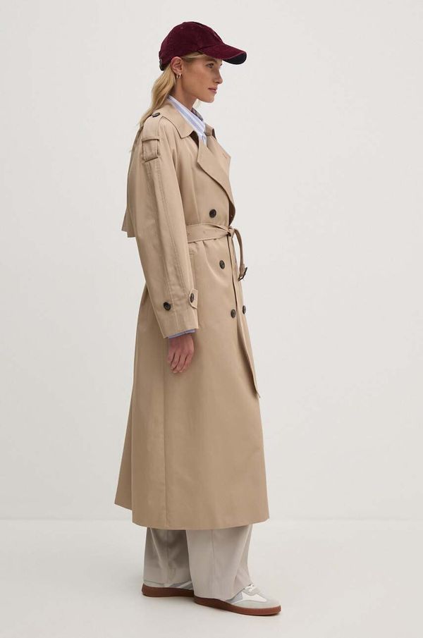 Tommy Hilfiger Pamučni baloner Tommy Hilfiger boja: bež, za prijelazno razdoblje, WW0WW43336