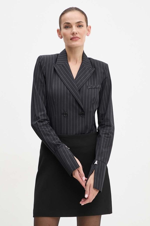 Patrizia Pepe Pamučni bodi Patrizia Pepe boja: crna, s uzorkom, 8C0714 A456