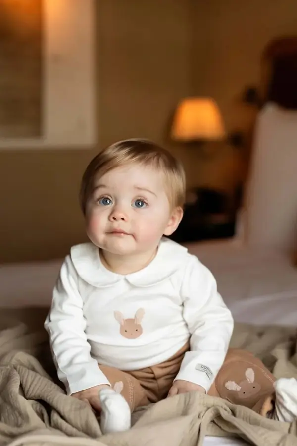 Donsje Pamučni bodi za bebe Donsje Davo Bodysuit Fluffy Bunny