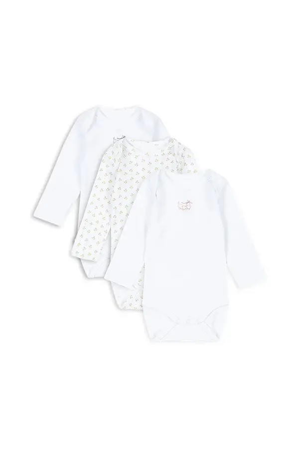 Fanga Fontana Pamučni bodi za bebe Fanga Fontana FIO 3 PACK LS BODY OCS 3-pack