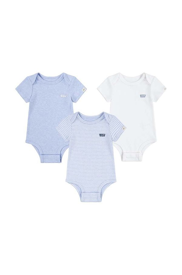 Levi's Pamučni bodi za bebe Levi's LVN 3PK BODYSUIT SET 3-pack