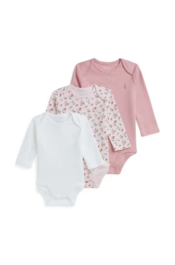 Polo Ralph Lauren Pamučni bodi za bebe Polo Ralph Lauren 3-pack