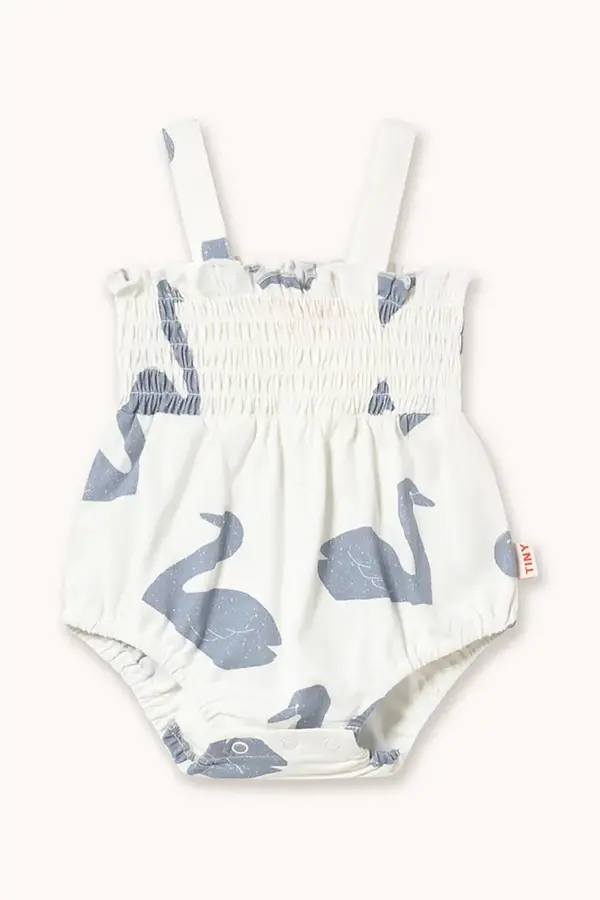 Tinycottons Pamučni bodi za bebe Tinycottons BIG SWANS KNITTED BODY