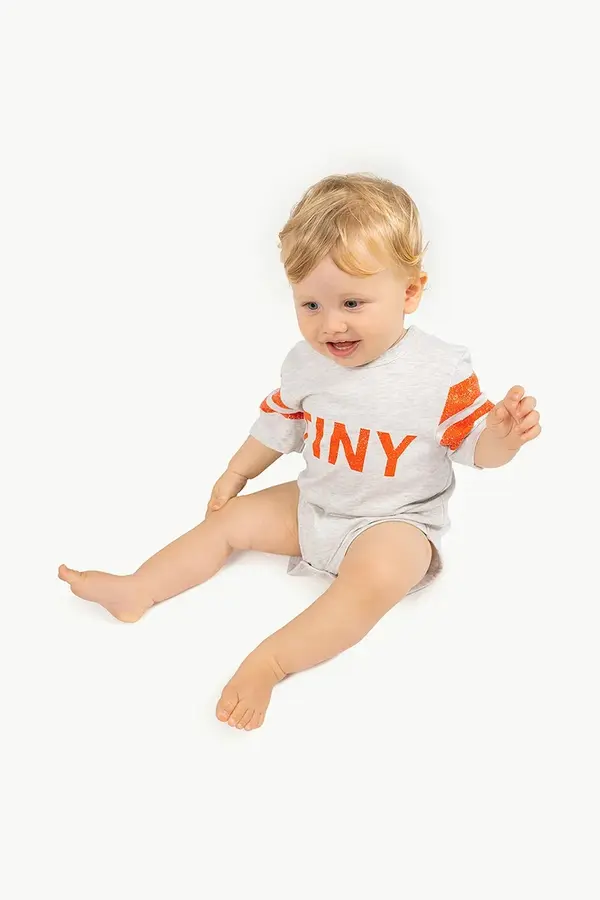 Tinycottons Pamučni bodi za bebe Tinycottons STRIPES LOGO BODY