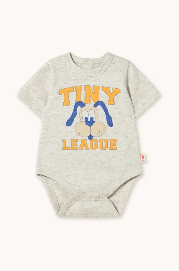 Tinycottons Pamučni bodi za bebe Tinycottons TINY LEAGUE GRAPHIC BODY SS25-084