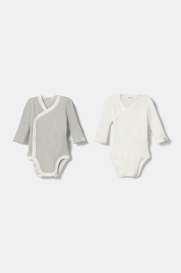 United Colors of Benetton Pamučni bodi za bebe United Colors of Benetton 2-pack 3FMG0B00Q