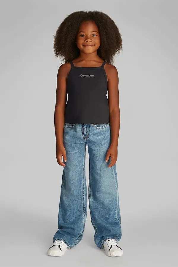 Calvin Klein Jeans Pamučni dječji top Calvin Klein Jeans