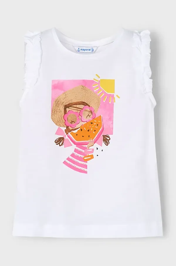 Mayoral Pamučni dječji top Mayoral boja: ružičasta, 3021