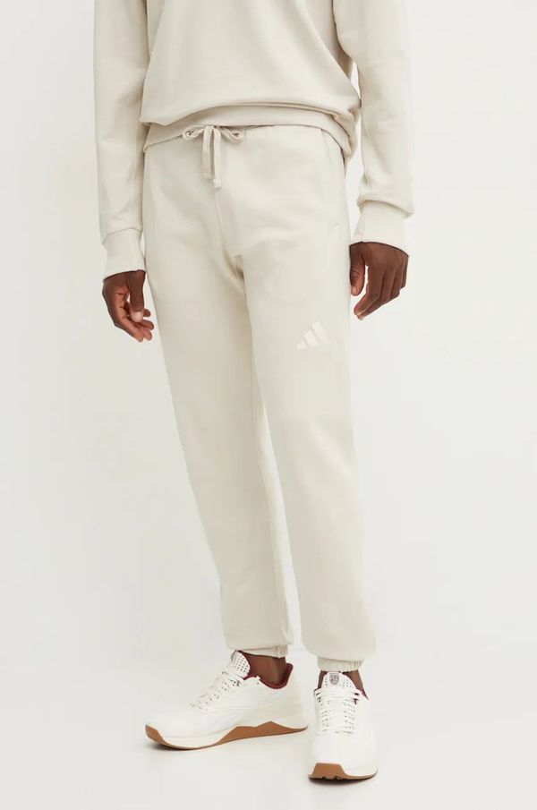 adidas Pamučni donji dio trenirke adidas All SZN boja: bež, bez uzorka, IY6559