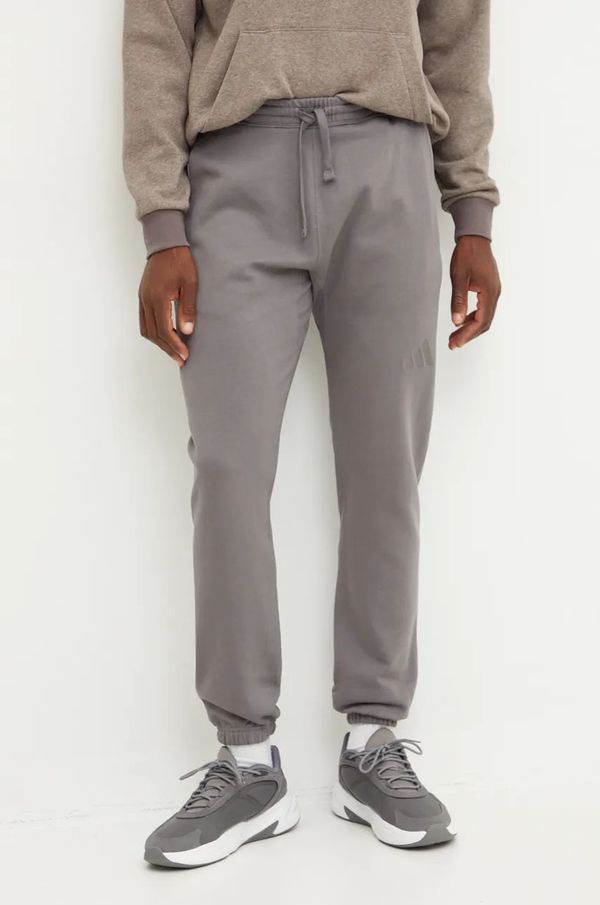 adidas Pamučni donji dio trenirke adidas All SZN boja: siva, bez uzorka, IY6562