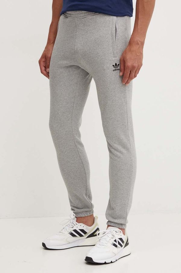 adidas Originals Pamučni donji dio trenirke adidas Originals boja: siva, melanž, IX7684